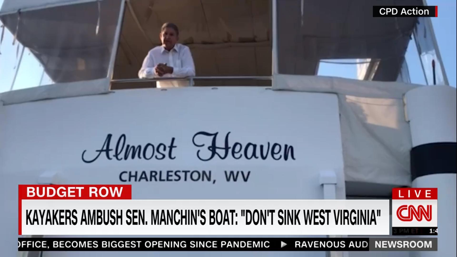 Sen. Joe Manchin on his boat
